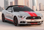 White Ford Mustang EcoBoost Convertible V4 2016